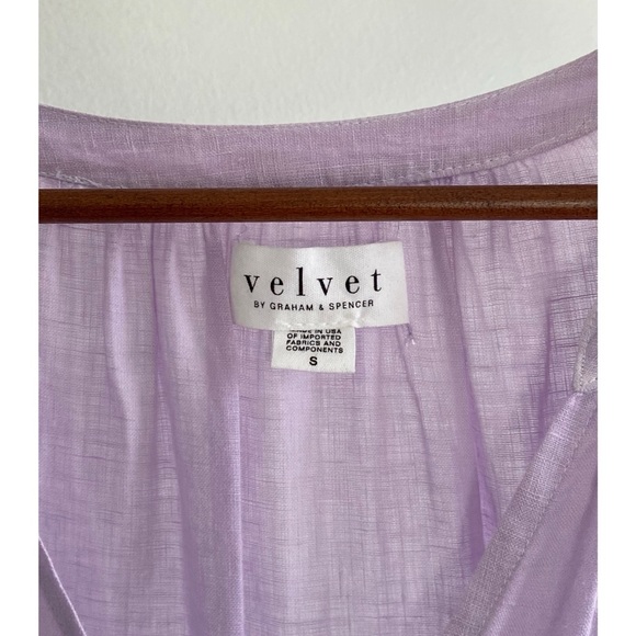 Velvet by Graham and Spencer Aurora Linen Mini Dress in Lilac - Picture 4 of 5